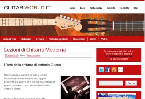 Sito Mondo della Chitarra